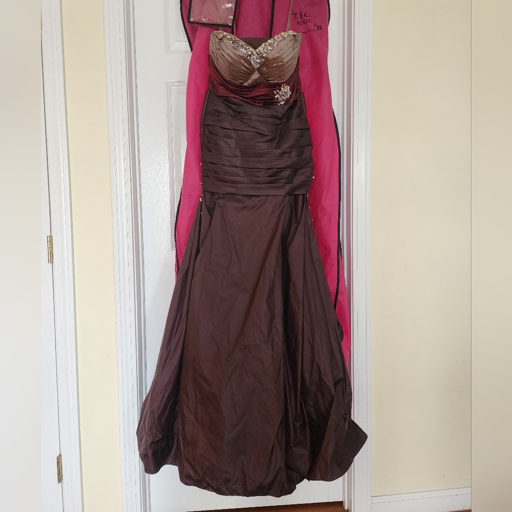 Mori Lee Brown Prom Dress